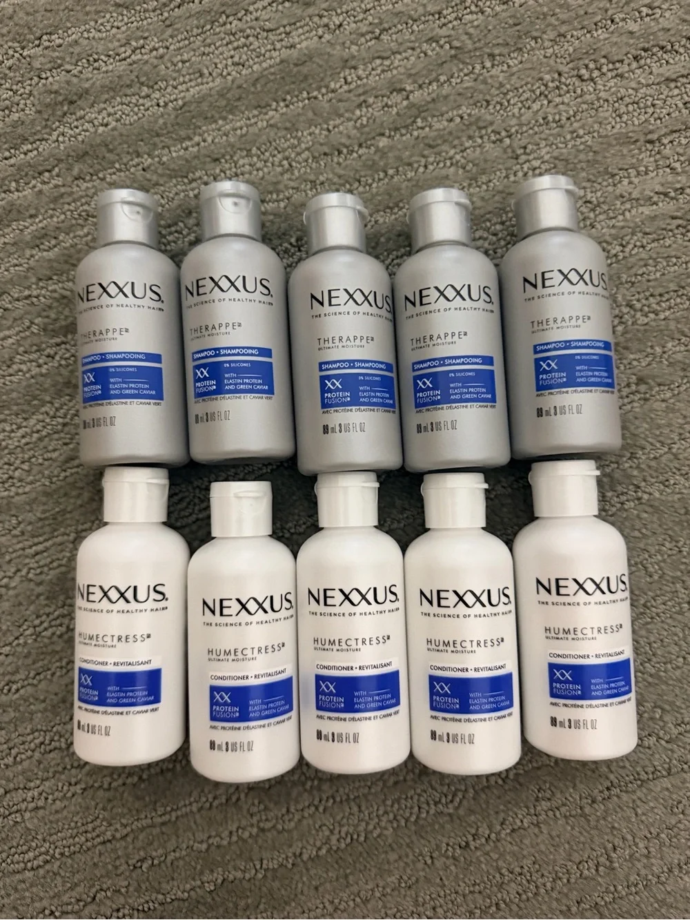Nexxus Therappe Shampoo & Humectress Conditioner 3 oz Travel Size 10 Pc Set